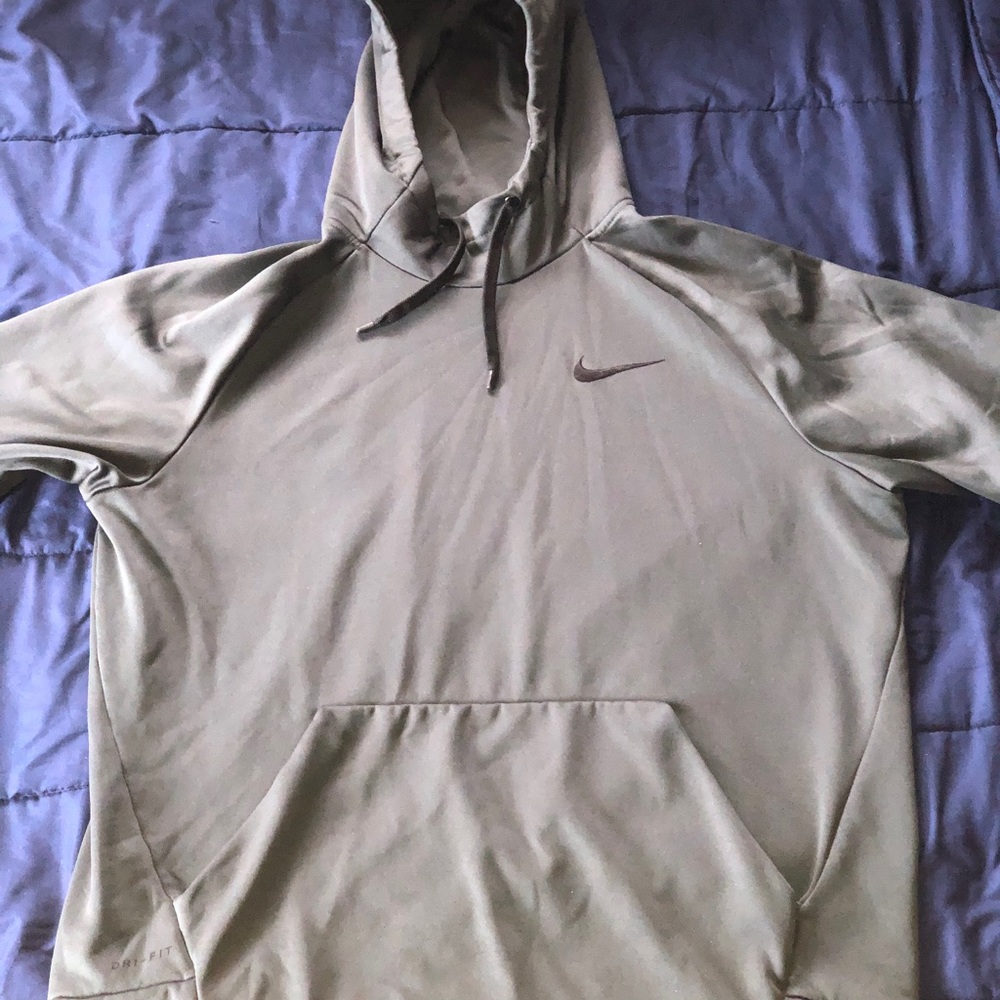 Nike Men's Team MILITARY GREEN Therma-FIT Pullover Fleece Hoodie XL